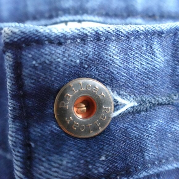 Railcar Jeans 32 x 33 Blue Raw White Line Selvedge Made in USA - Picture 9 of 13